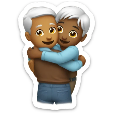 Hugs and kisses sticker