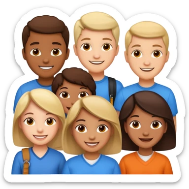 grupo de estudiantes  sticker