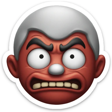 Angry clown saying you will regret this sticker