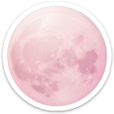 pastel pink moon sticker