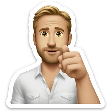 ryan gosling with big thumb sticker