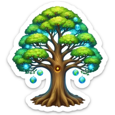 World tree in space sticker