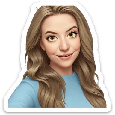 smiling girl with flowers sticker