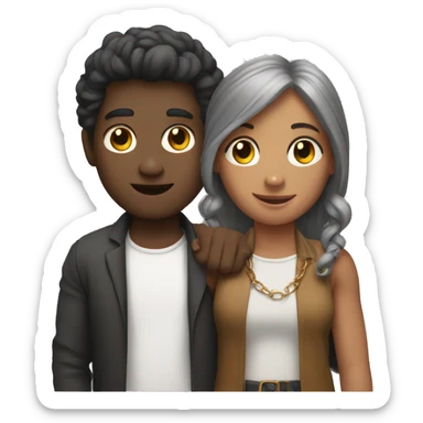 Holding hands with rings sticker