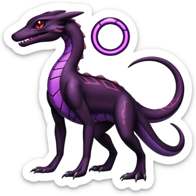 Salazzle-Salandit-Umbreon-Fakémon-hybrid-creature (full body)  sticker