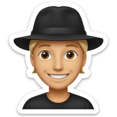 Bene chat avec chapeau noire  sticker