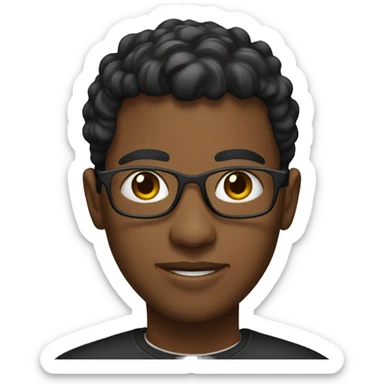 black computer science student sticker