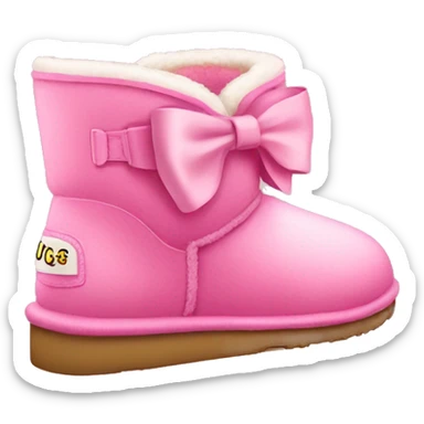 Pink  uggs with bow sticker
