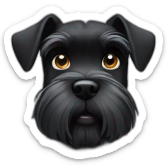 Black schnauzer sticker