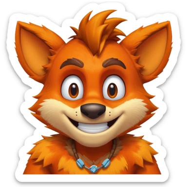friendly crash bandicoot sticker