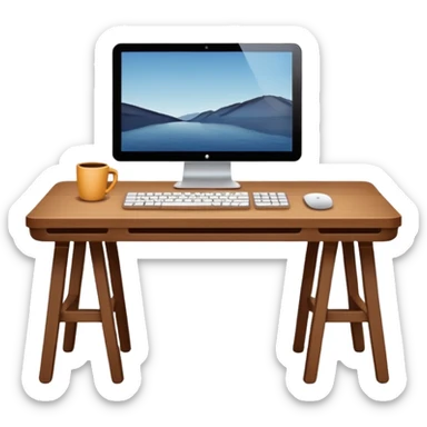 modern empty pc table sticker
