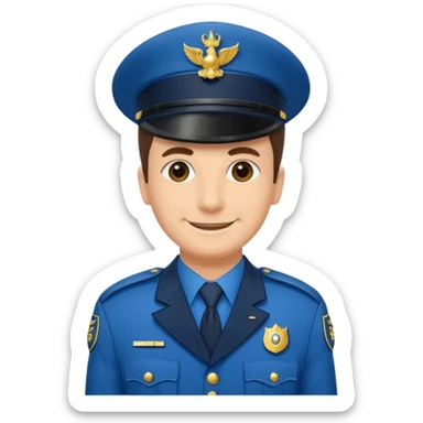 enquêteur de la gendarmerie aidant un camarade sticker