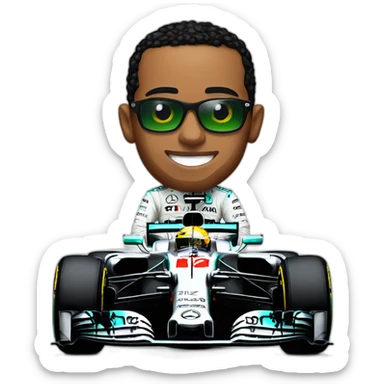 Lewis Hamilton, f1 mercedes sticker