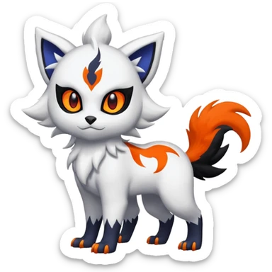 Delcatty-Litten-Absol-Sprigatito-fusion, full body sticker