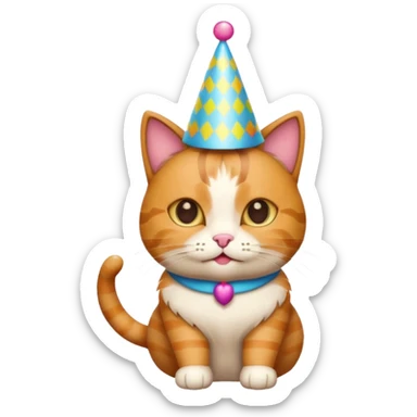 Cat celebrating  sticker