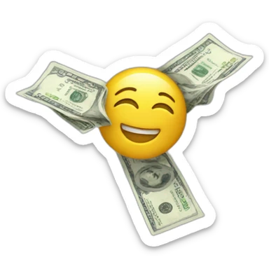 money flying sticker