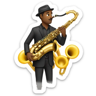 saxophonist sticker