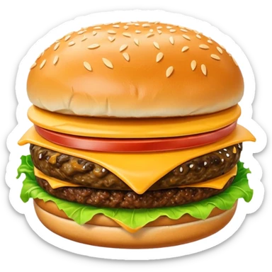 cheeseburger without tomato sticker