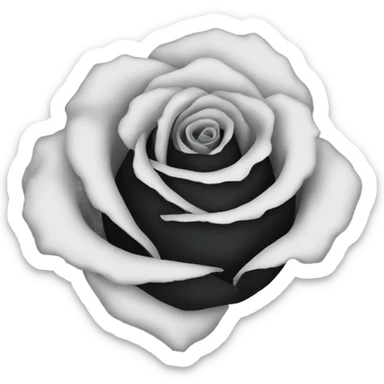 Black rose sticker