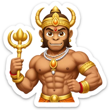 Hanuman with club  sticker