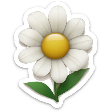 white flowers in brown paper sticker