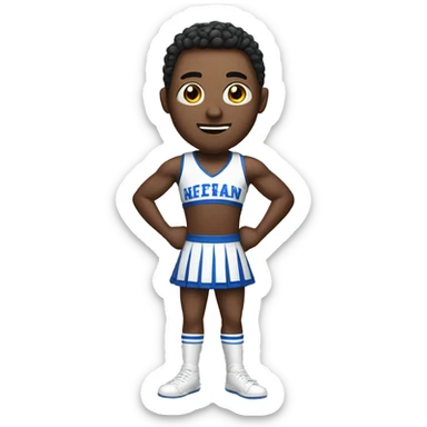 a man in a cheerleader uniform sticker