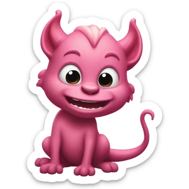Pink devil  sticker