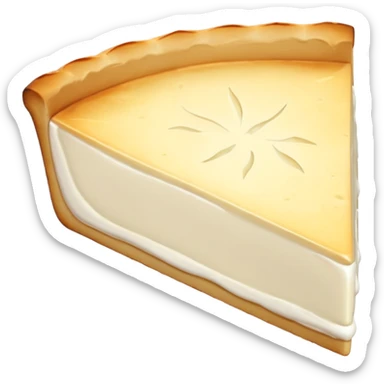 brie cheese wedge, soft creamy off-white interior, white bloomy rind, smooth slightly oozing edge, thick velvety crust, soft core, no fruit or board, soft lighting, subtle shadows, emoji scale sticker