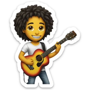 body Bob marley kid with guitar sticker