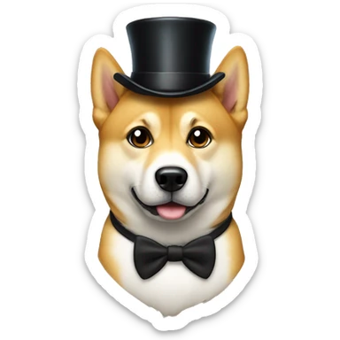 doge with tophat and monocle sticker