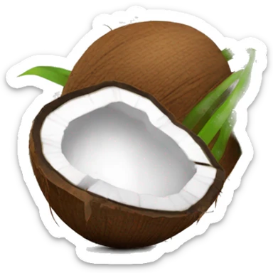 Broken coconut  sticker