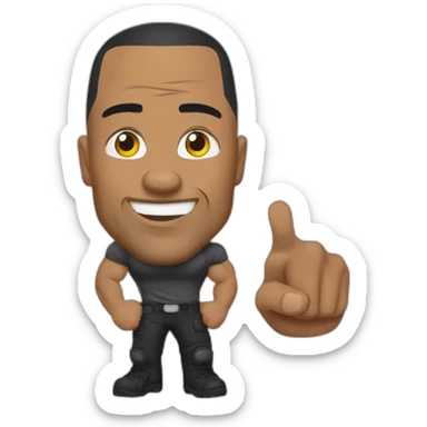 The rock qui lève le pouce sticker