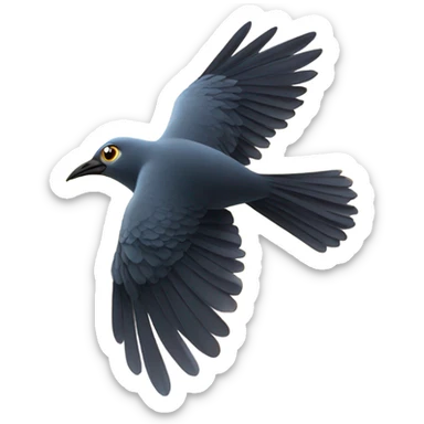 Bird flying with sun on it sticker