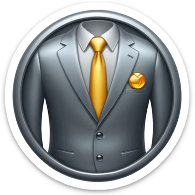 suit button no smiley sticker