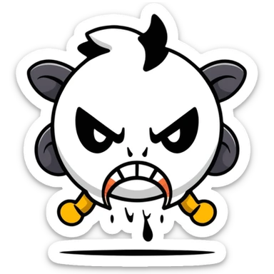 Angry face with steam coming from ears sticker