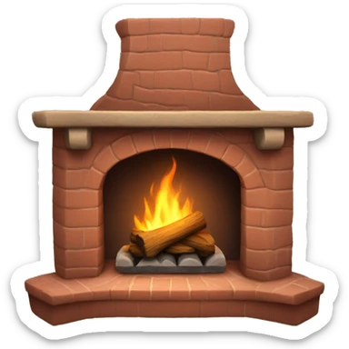 Cozy fireplace sticker