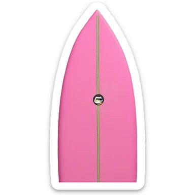 Surfer girl on pink longboard in the ocean  sticker