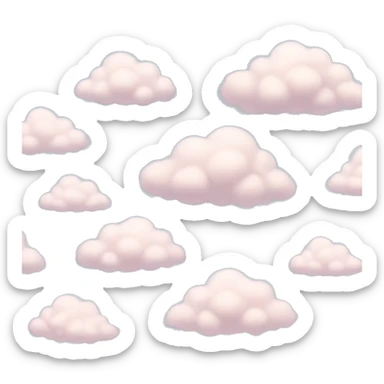 soft, fluffy, and aesthetic clouds sticker