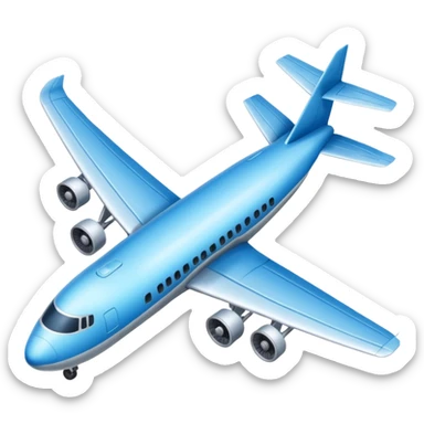 airplane viewed from above sticker