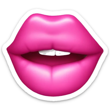 Pink kiss mark sticker