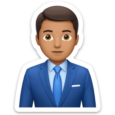 tv news moderator in blue suit sticker