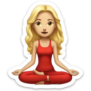 Paytas meditating red beautiful girl blonde sticker