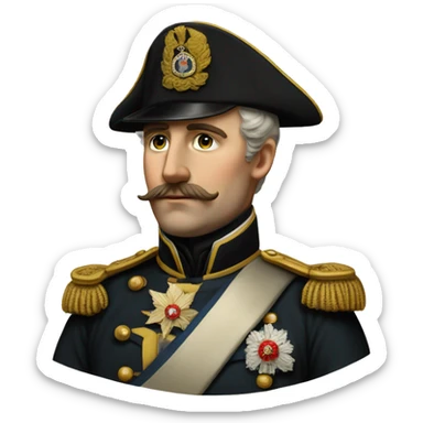 British Officer xix century sticker