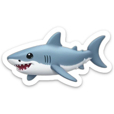 cute fluffy plush shark ikea sticker