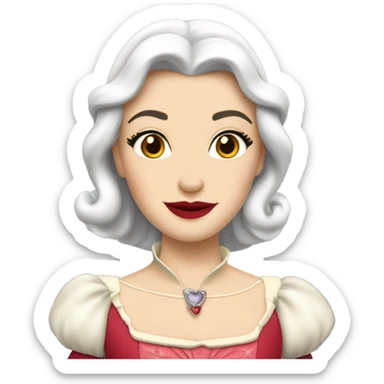 blanche neige chevalier sticker