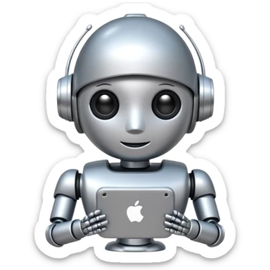Cute Robot assistant sticker