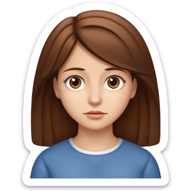 Teresa from the Maze Runner, neutral expression sticker