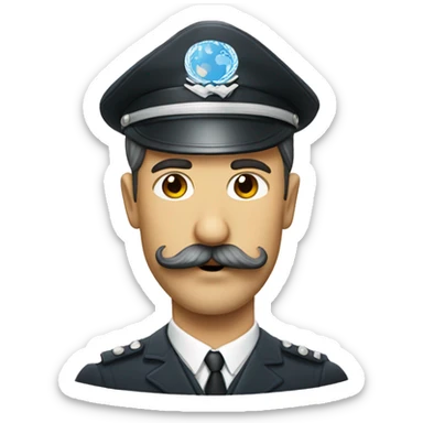 Un perr con bigote  sticker