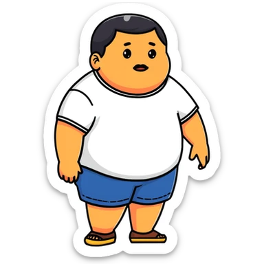 obese mexican boy sticker