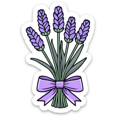 Lavender bouquet sticker